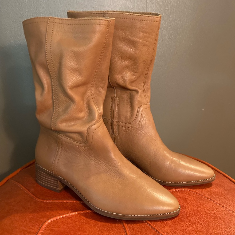 Lucky Brand Slouch Leather Boots 8.5